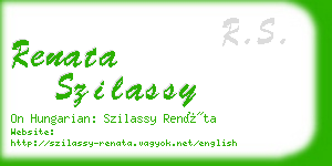 renata szilassy business card